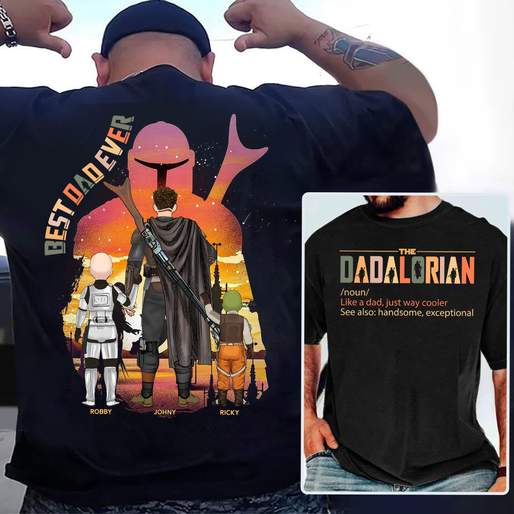 Best Dad Ever - The Dadalorian Personalized Shirt Gift For Dad Pt99