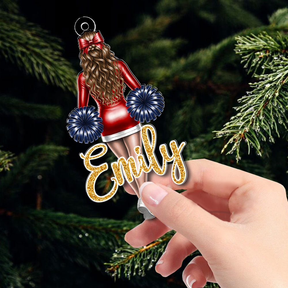 Cheerleader Girl Ornament - Personalized Gift for Daughter, for Granddaughter A2110 Vrs2