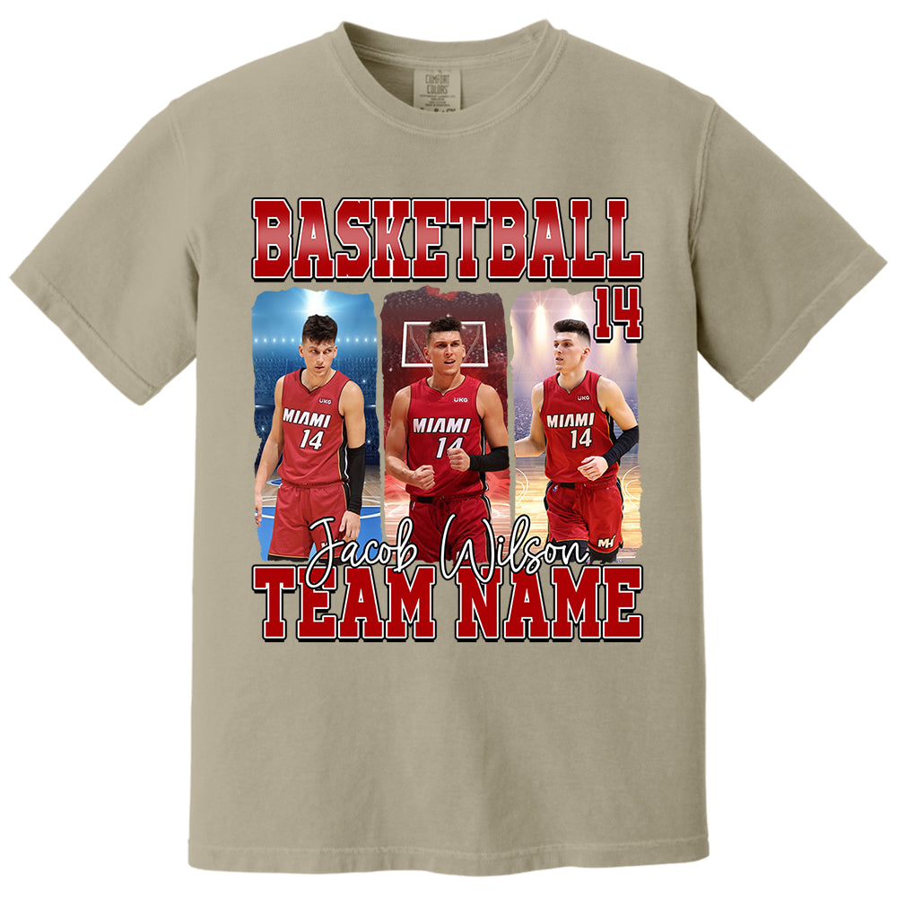 Personalized Basketball Shirt, Custom Photo And Team Name For Basketball Mom Sport Family Na02