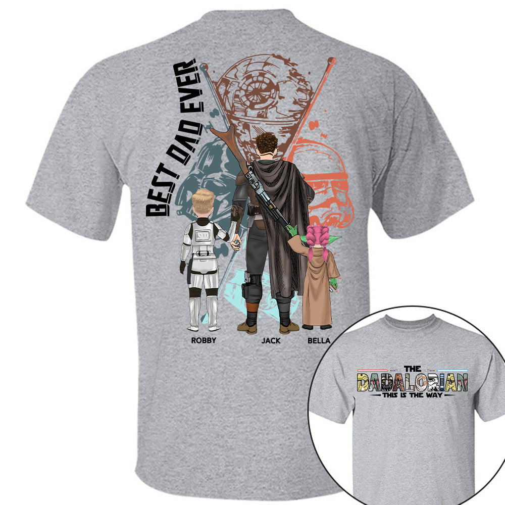 Best Dad Ever - The Dadalorian Personalized Shirt Gift For Dad - Custom Father's Day Gift 2025 Tu24