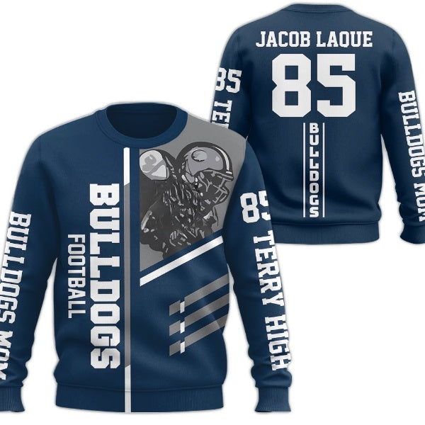 Custom Football Team Name All Over Print Shirt Gift For Football Lovers Football Family Game Day Shirt H2511