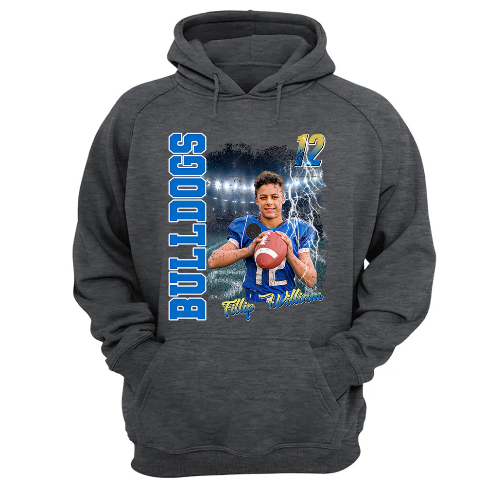 Football Personalized Shirt Custom Photo And Team Name, Custom Bootleg Rap Tee Football Nh00