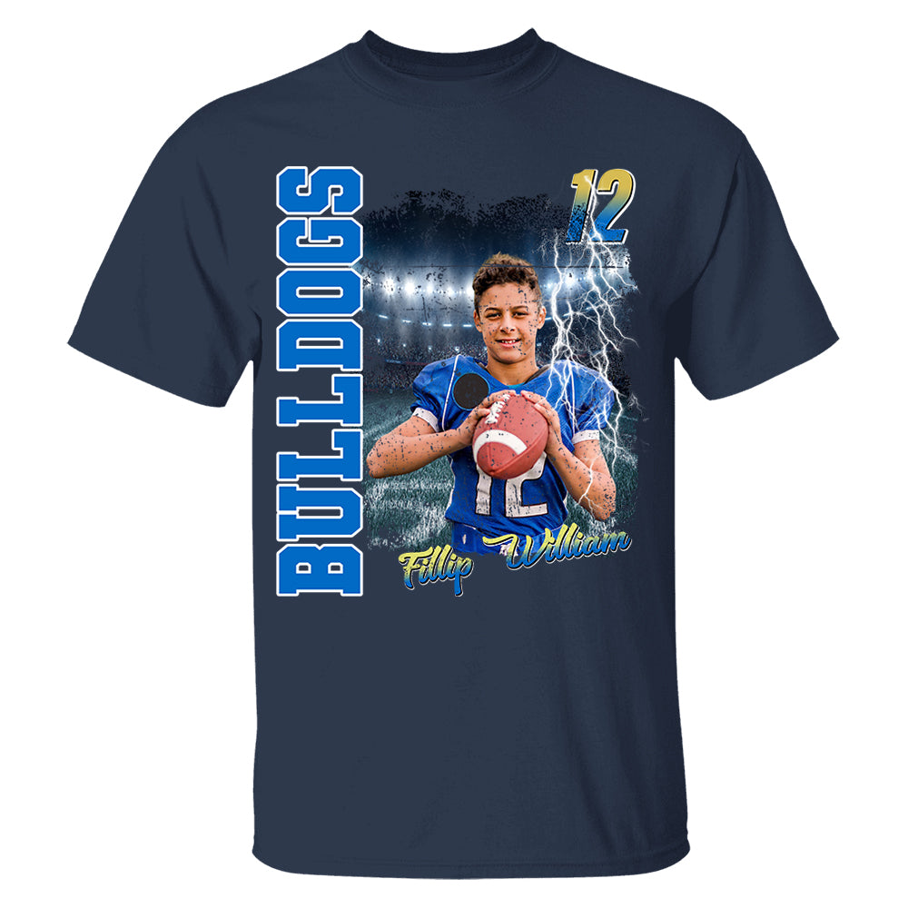 Football Personalized Shirt Custom Photo And Team Name, Custom Bootleg Rap Tee Football Nh00
