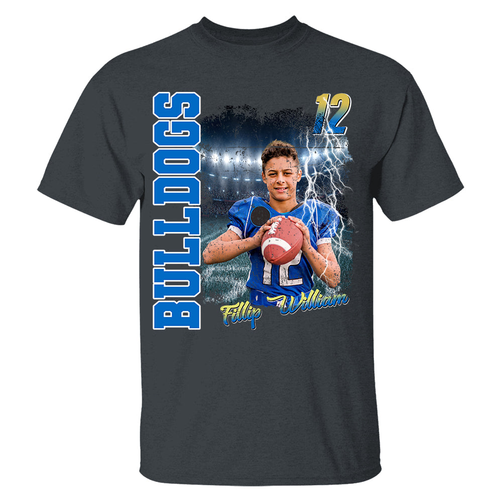 Football Personalized Shirt Custom Photo And Team Name, Custom Bootleg Rap Tee Football Nh00