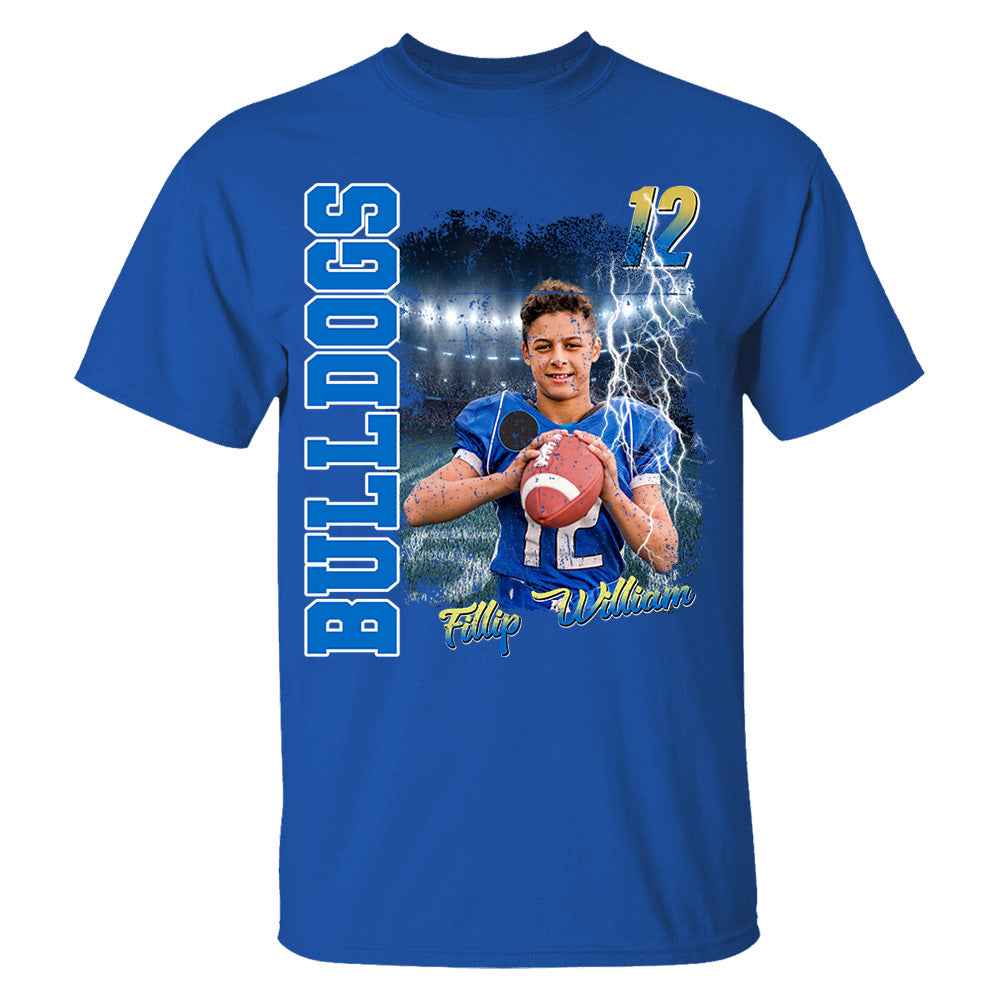 Football Personalized Shirt Custom Photo And Team Name, Custom Bootleg Rap Tee Football Nh00