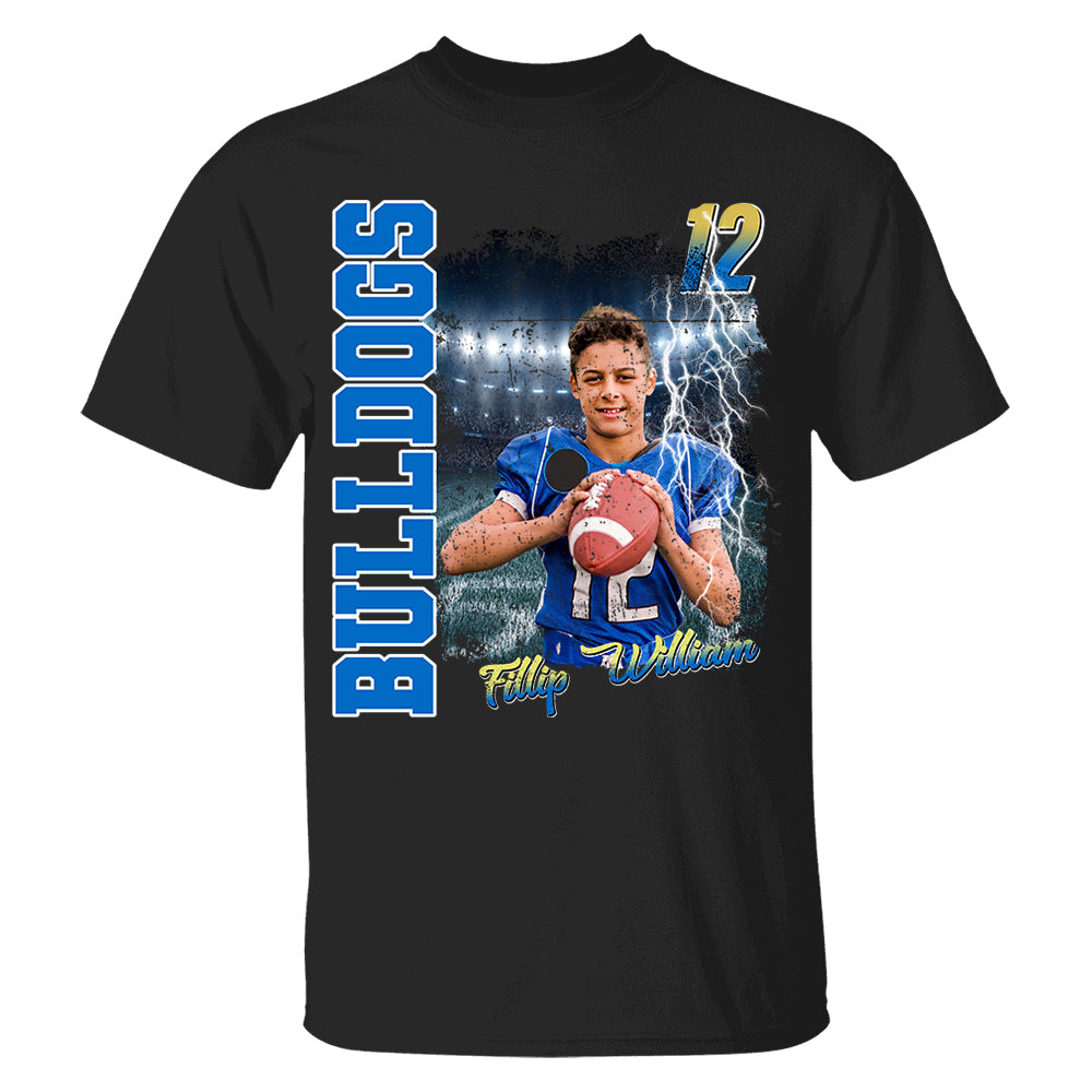 Football Personalized Shirt Custom Photo And Team Name, Custom Bootleg Rap Tee Football Nh00