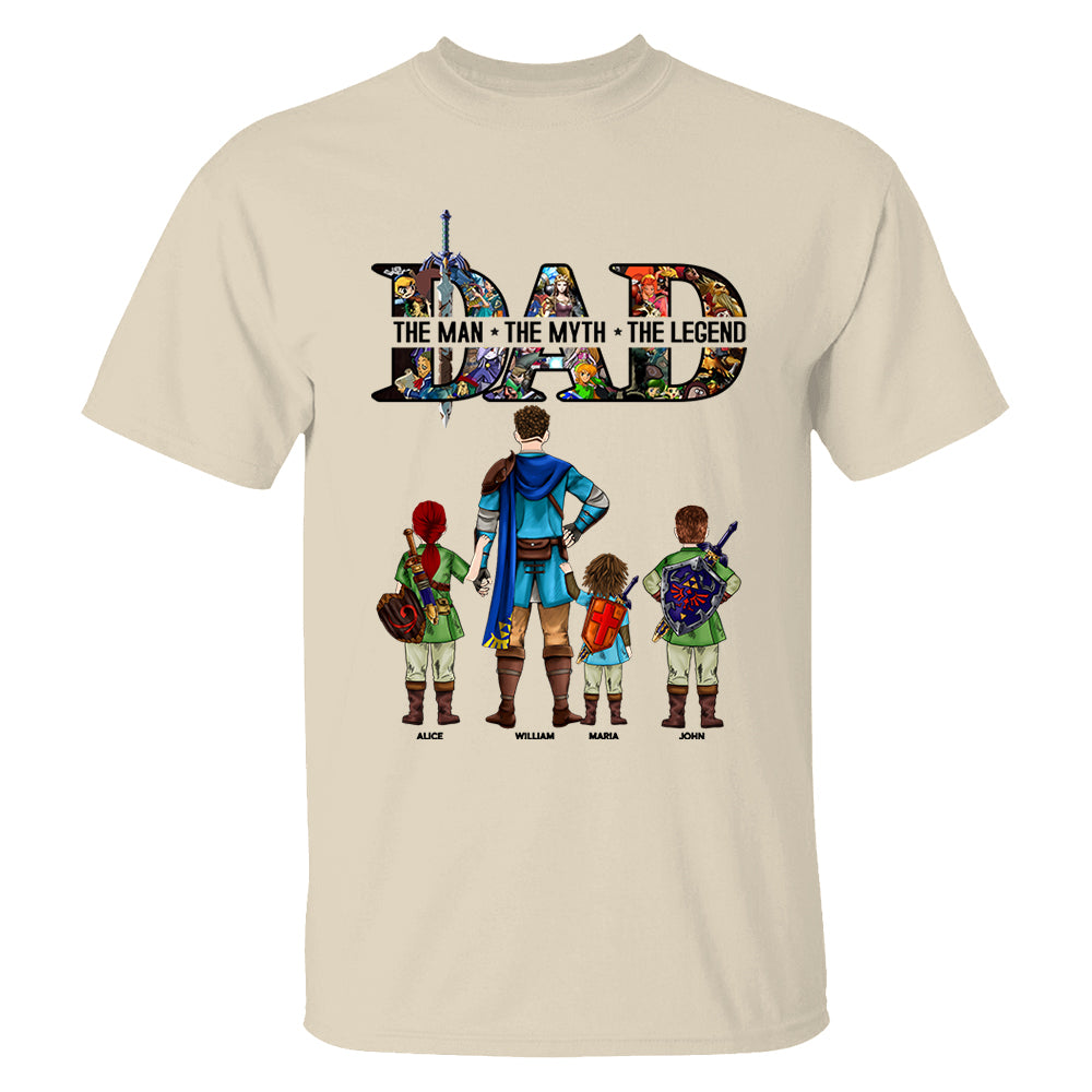 Dad The Man The Myth The Legend, Gift For Dad, Personalized Shirt T1807