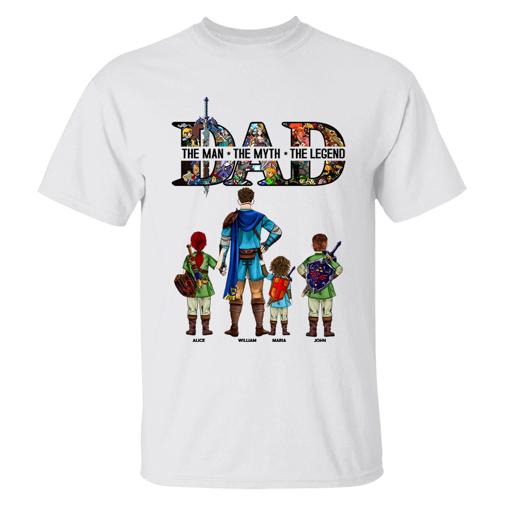 Dad The Man The Myth The Legend, Gift For Dad, Personalized Shirt T1807