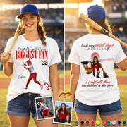 Personalized Softball Mom Shirt – Behind Every Softball Player - Custom Photo Softball Player Shirt - Gift For Softball Lover T1807 Li29