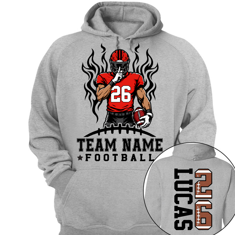 Personalized Team Football Shirt With Kids Name & Number Fall Football Season Shirt L0411 Hv01