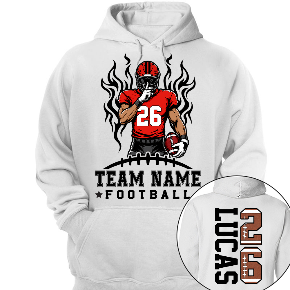 Personalized Team Football Shirt With Kids Name & Number Fall Football Season Shirt L0411 Hv01