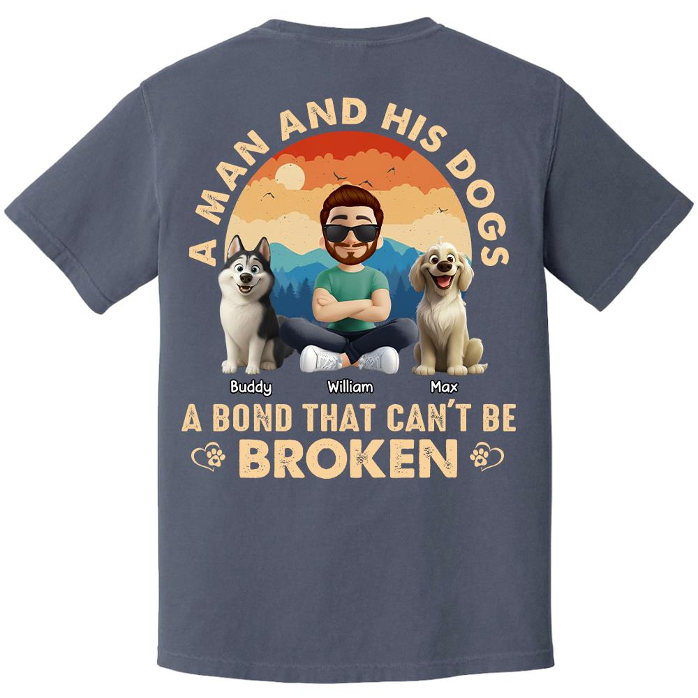 A Girl And Her Dog A Bond That Can't Be Broken - Personalized Shirt - Gift For Dog Lover Vr2 T1807 Hv01