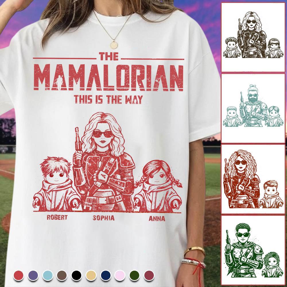 The Momalorian This Is The Way - Personalized Vintage Style Shirt For Mom (Mom/Dad Version) Nh00