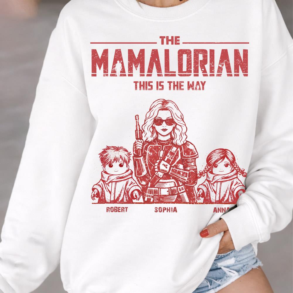 The Momalorian This Is The Way - Personalized Vintage Style Shirt For Mom (Mom/Dad Version) Nh00