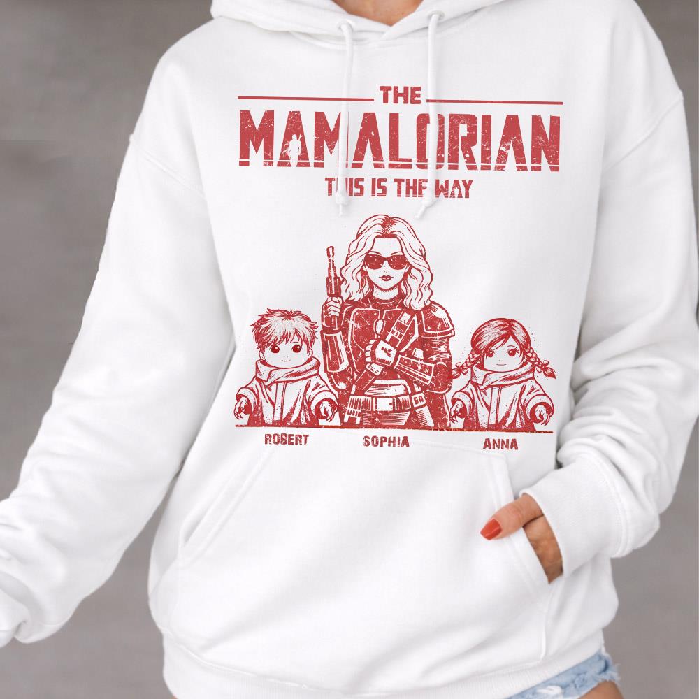 The Momalorian This Is The Way - Personalized Vintage Style Shirt For Mom (Mom/Dad Version) Nh00