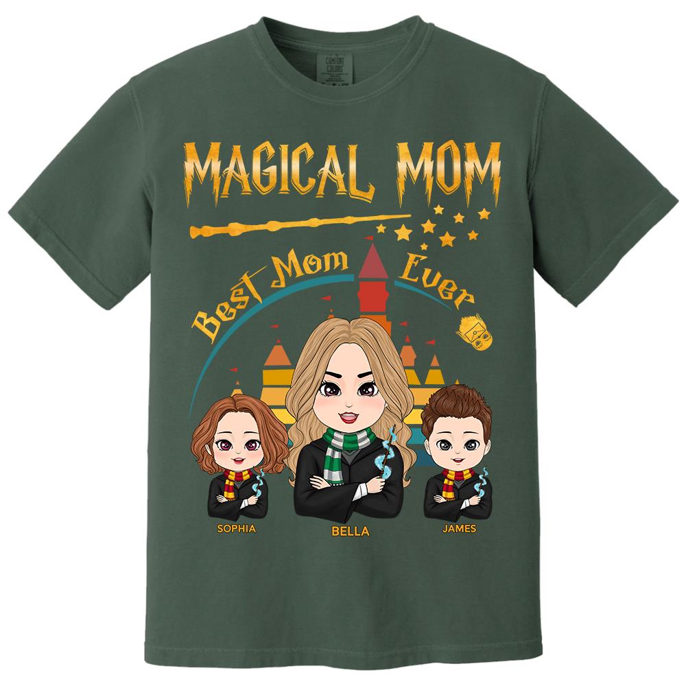 Personalized Wizard Mom Shirt Magical Potter Mom Outfit, Best Mom Ever, Fantastic Mom Gift L0411 Hv01