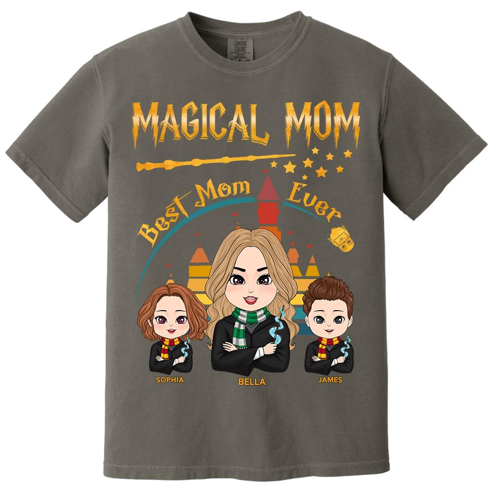 Personalized Wizard Mom Shirt Magical Potter Mom Outfit, Best Mom Ever, Fantastic Mom Gift L0411 Hv01