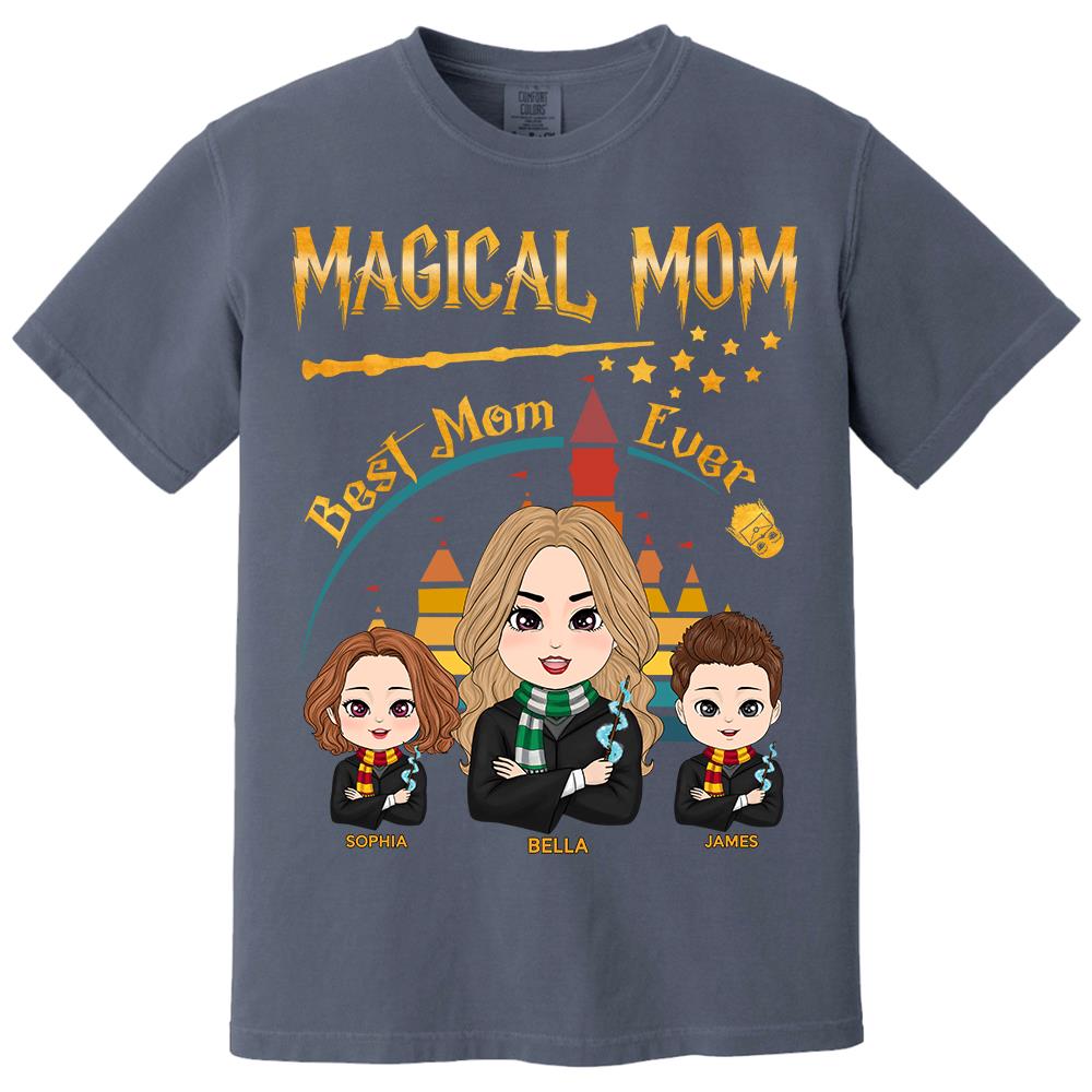 Personalized Wizard Mom Shirt Magical Potter Mom Outfit, Best Mom Ever, Fantastic Mom Gift L0411 Hv01