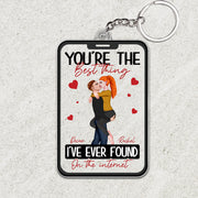 You Are The Best Thing I Found On The Internet - Custom Keychain For Couples NA04 Tu20