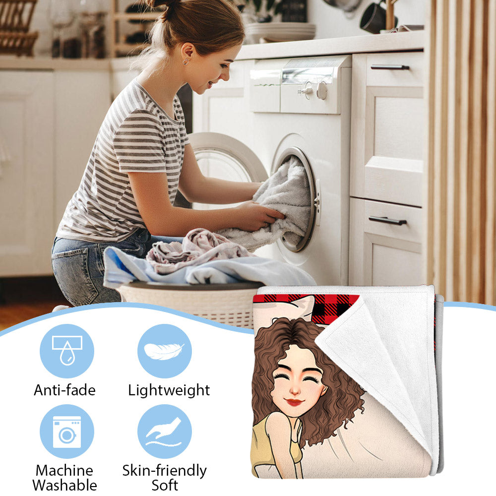 There's No One Else In The World I'd Rather Have Loving Loud AF Beside Me - Personalized Blanket For Couple Pa00