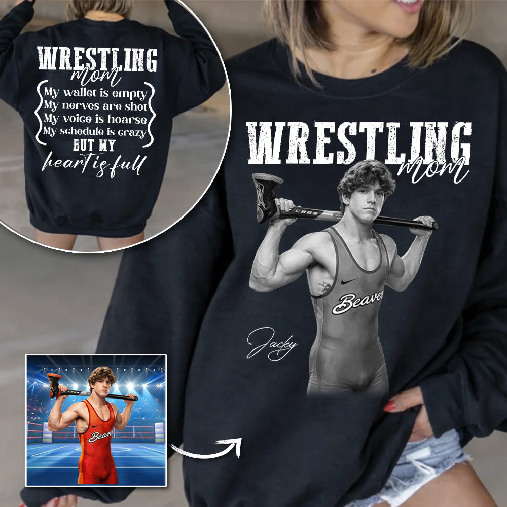 Wrestling Mom - Personalized Tops For Wrestling Lovers Wrestling Family NA04