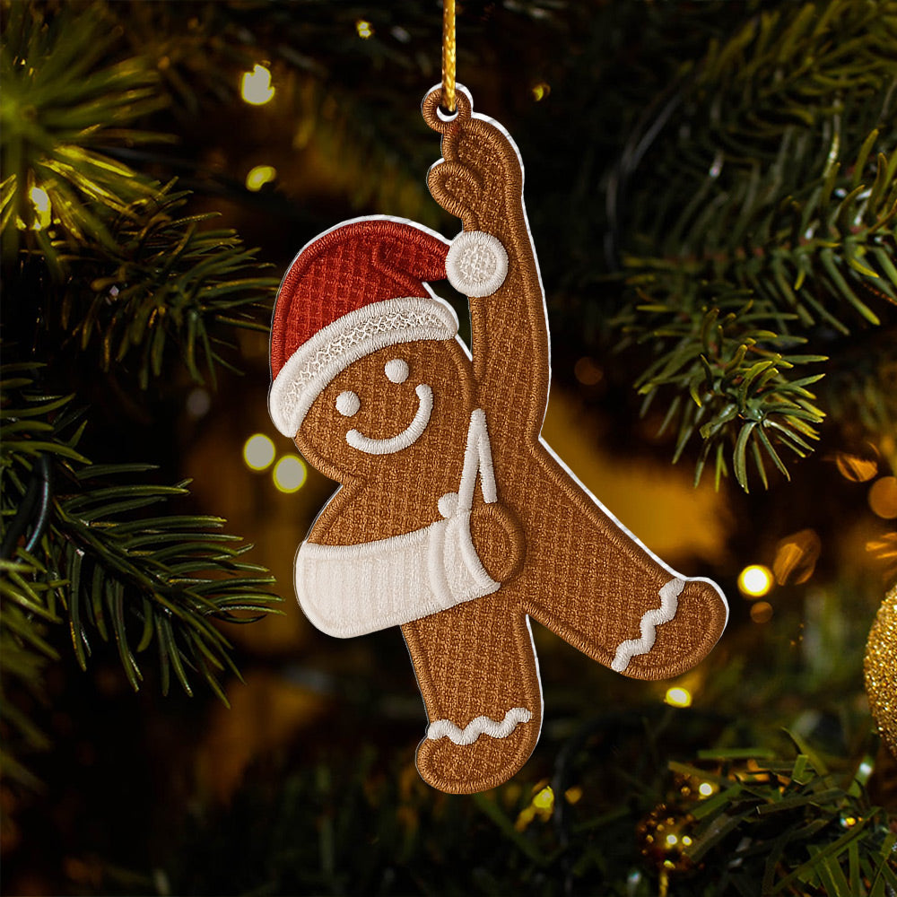 Injury Christmas Arcylic Ornament, Funny Gingerbread Xmas Ornament, Broken Arm Holiday Decor, Ornament Gift T18 VH01