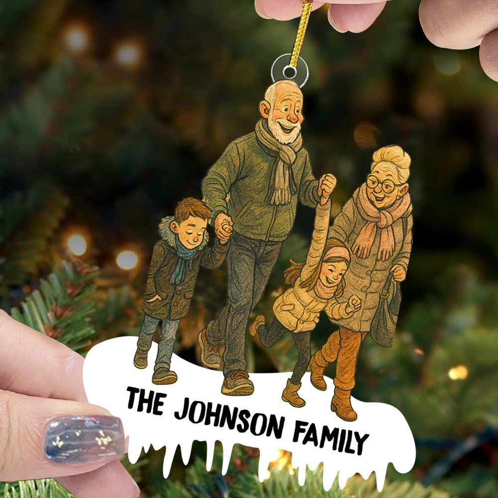 Personalized Funny Comic Style Photo Acrylic Ornament Gift Christmas Gifts For Family Member Do99