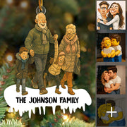 Personalized Funny Comic Style Photo Acrylic Ornament Gift Christmas Gifts For Family Member Do99