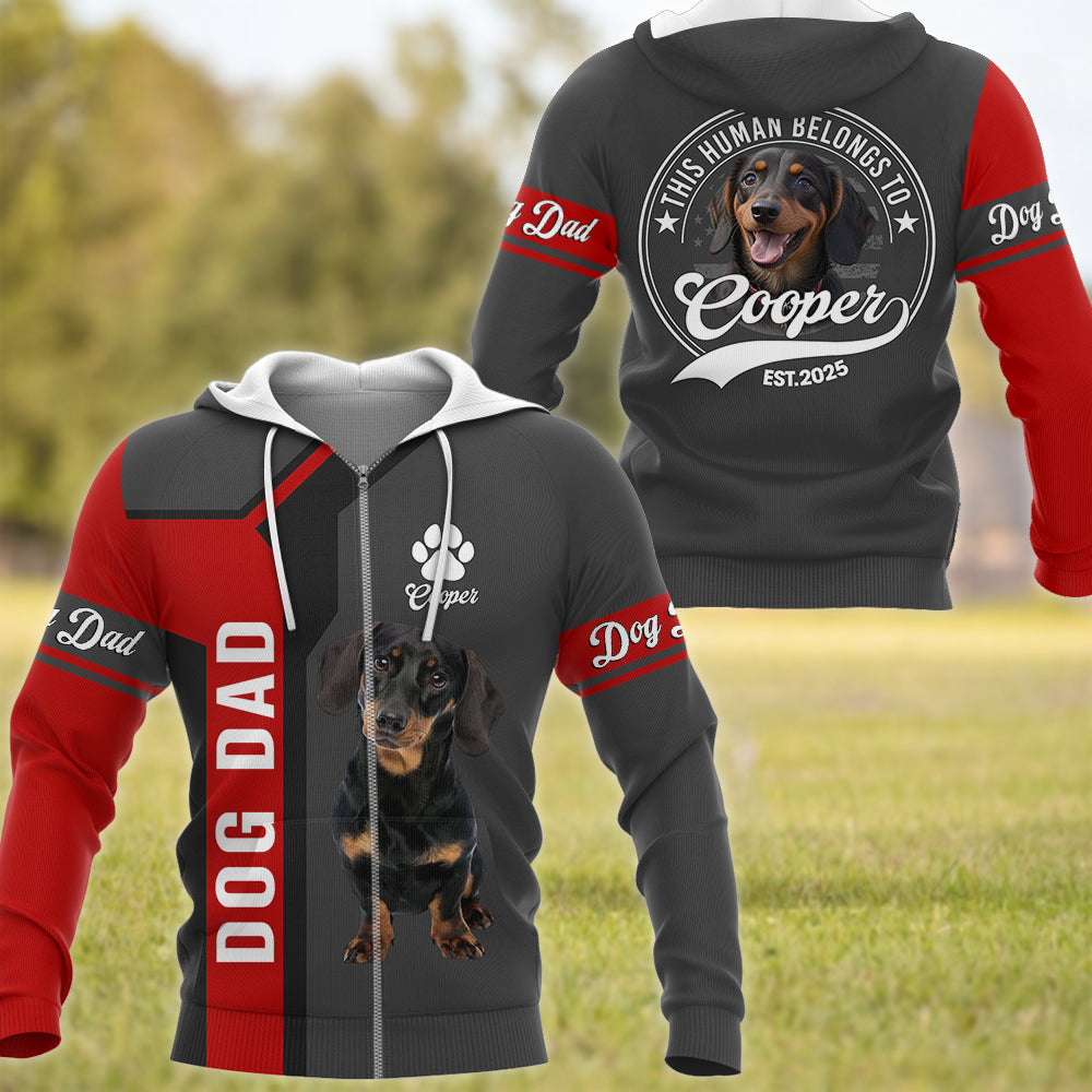 Dachshund, Dog Dad Dog Mom, Personalized Shirt, Gift For Dog Lover T1807