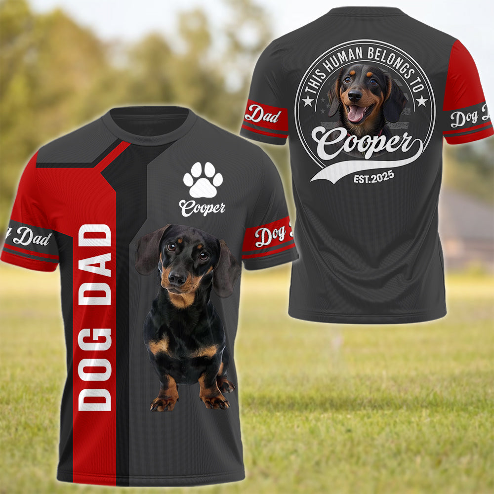 Dachshund, Dog Dad Dog Mom, Personalized Shirt, Gift For Dog Lover T1807