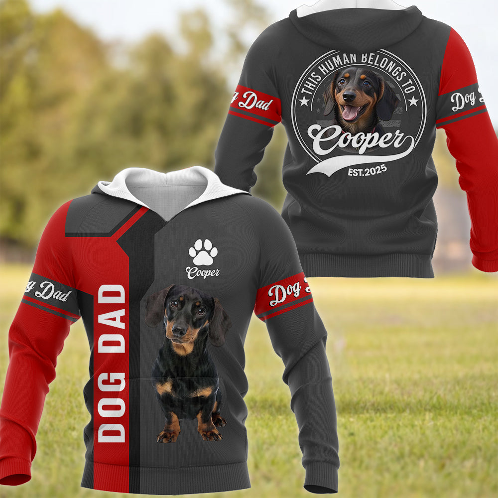 Dachshund, Dog Dad Dog Mom, Personalized Shirt, Gift For Dog Lover T1807