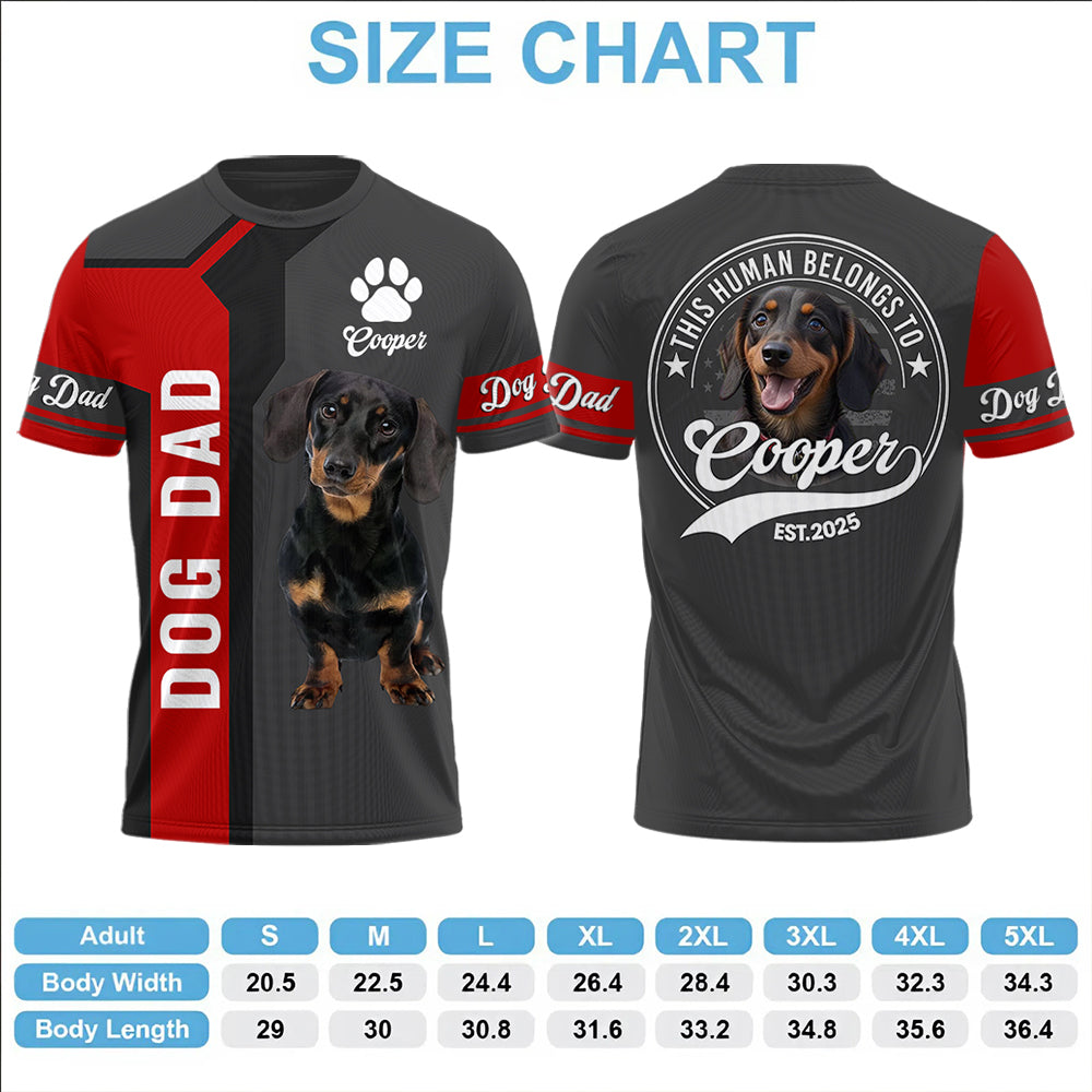 Dachshund, Dog Dad Dog Mom, Personalized Shirt, Gift For Dog Lover T1807