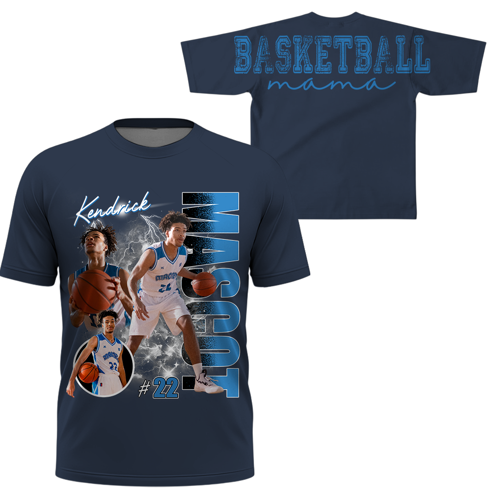 Personalized Basketball Mom Sweatshirt, Custom Large Back Graphic, Gift For Basketball Mom Basketball Family Basketball Lovers MI209 TH23