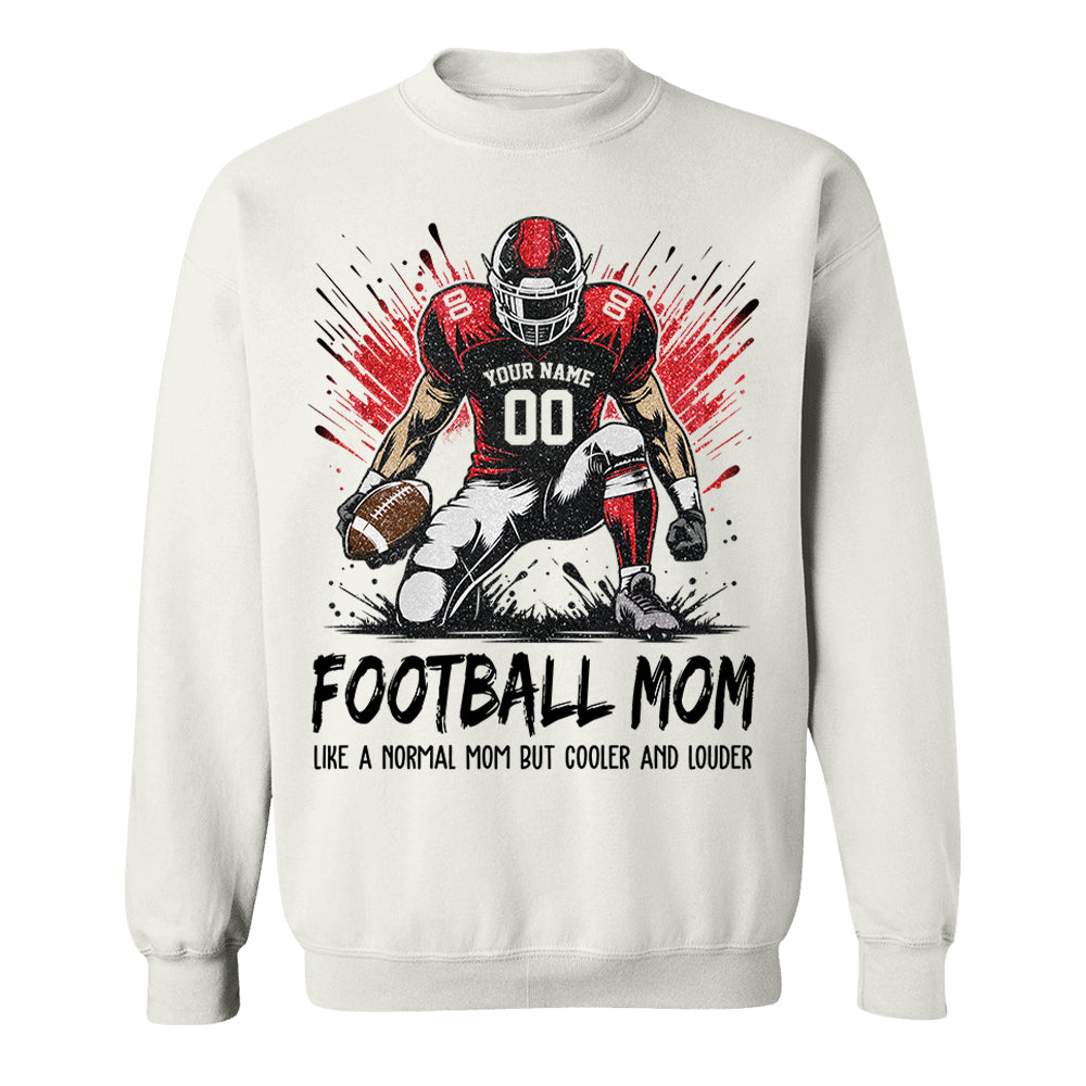 Personalized Football Mom Shirt Like A Normal Mom But Cooler And Louder Gift For Sport Family T1807 Pt99 