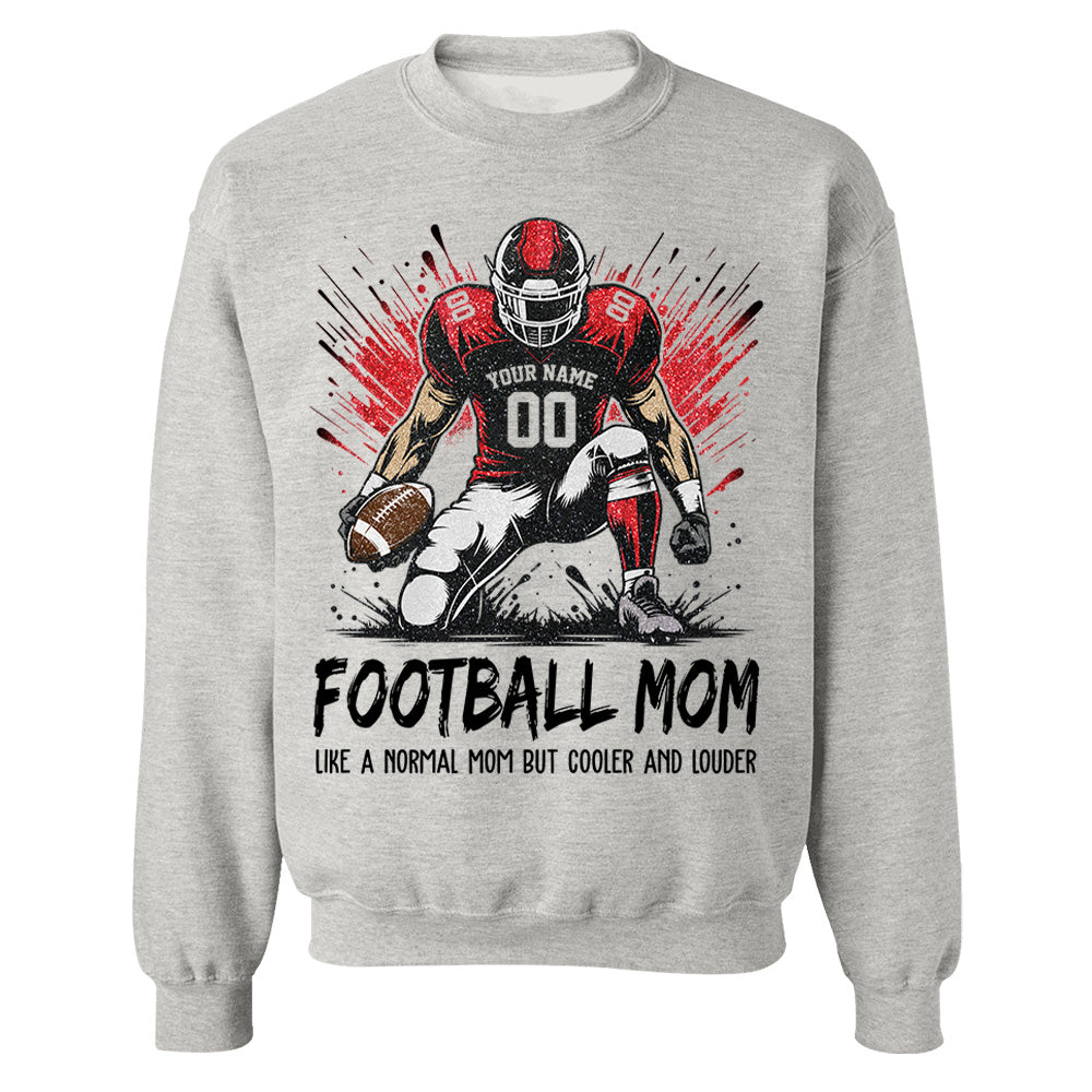 Personalized Football Mom Shirt Like A Normal Mom But Cooler And Louder Gift For Sport Family T1807 Pt99 