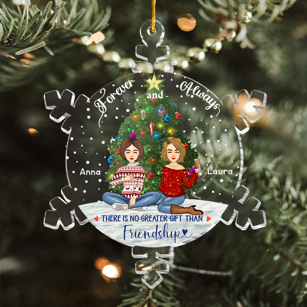 Snowflakes There’s No Greater Gift Than Friendship Ornament - Personalized Acrylic Ornament