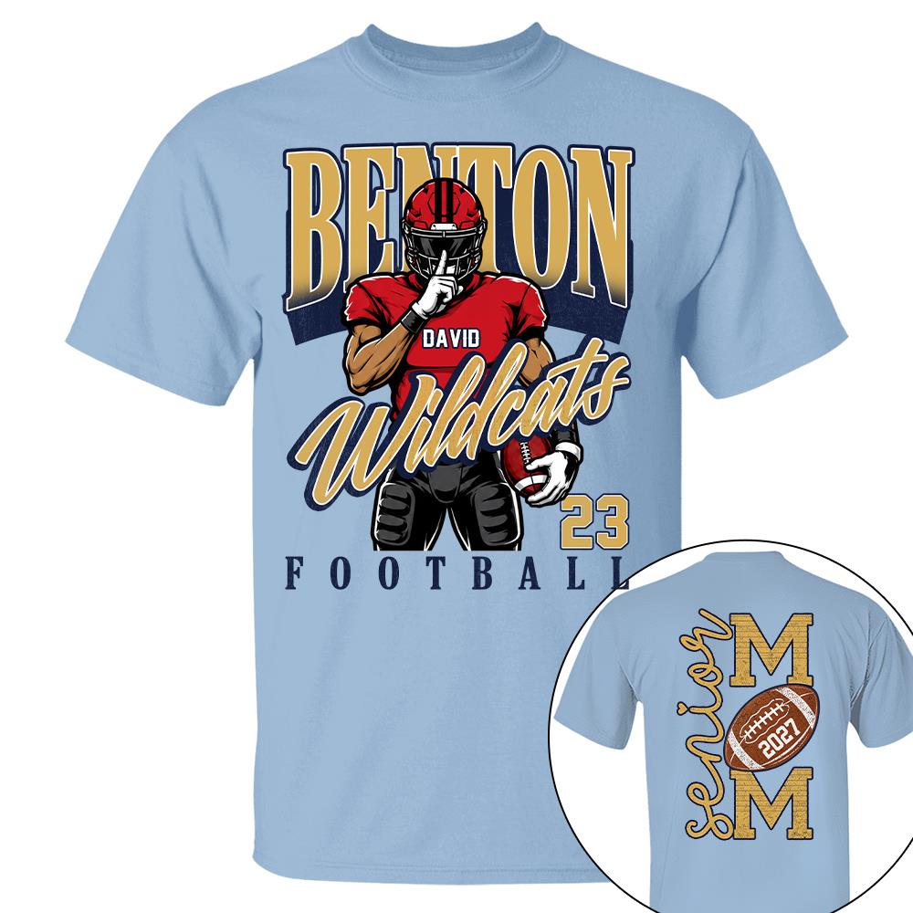 Custom Football Senior Mom 2027 Shirt, Senior Year Football Gift Idea L0411 Nh00