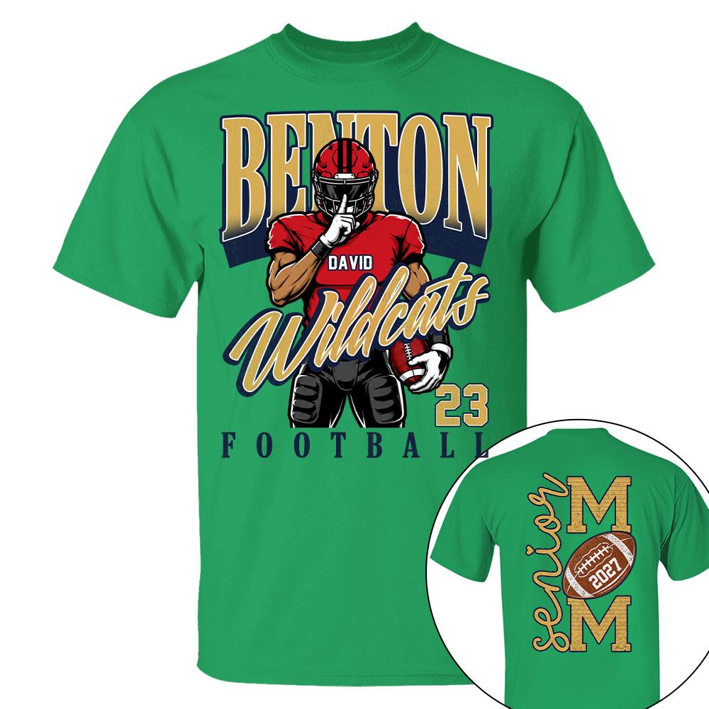Custom Football Senior Mom 2027 Shirt, Senior Year Football Gift Idea L0411 Nh00