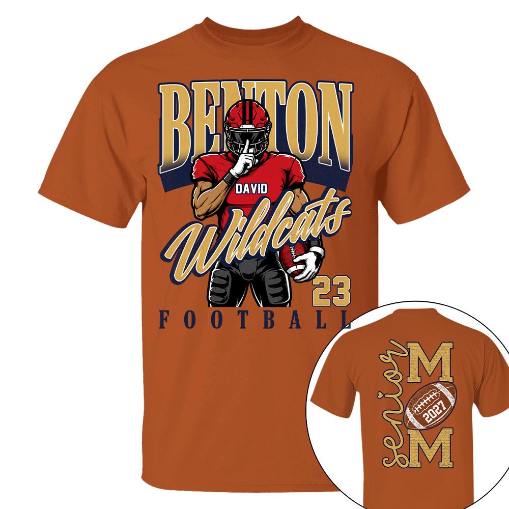 Custom Football Senior Mom 2027 Shirt, Senior Year Football Gift Idea L0411 Nh00