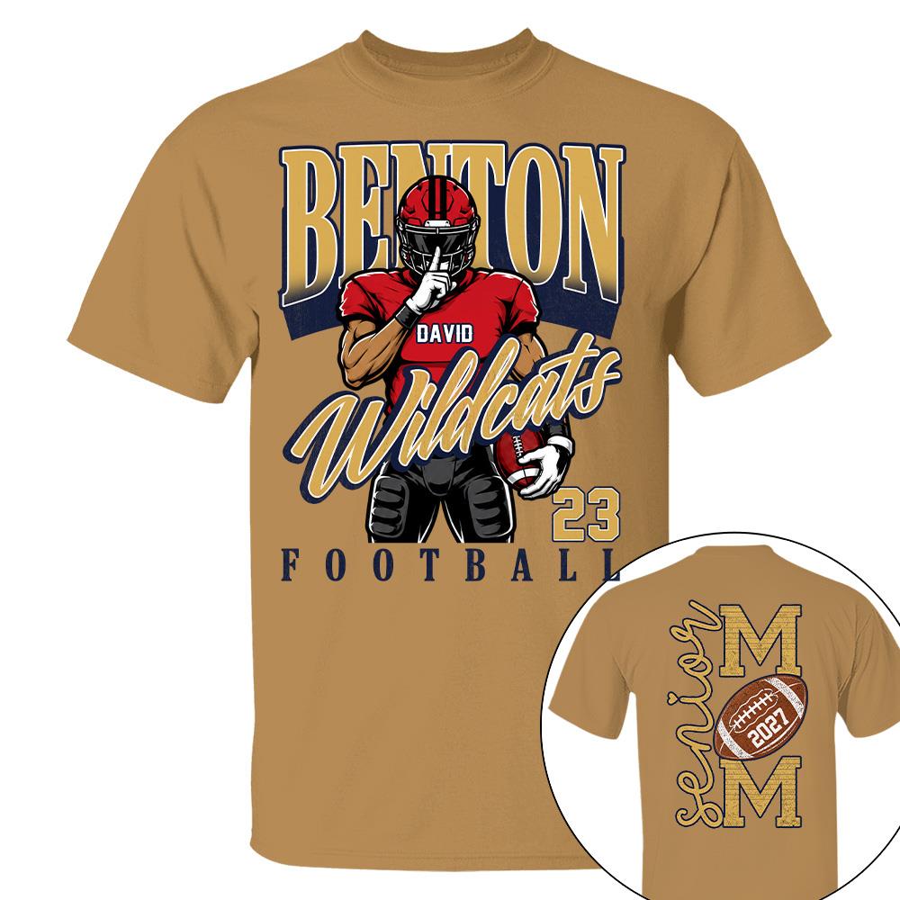Custom Football Senior Mom 2027 Shirt, Senior Year Football Gift Idea L0411 Nh00