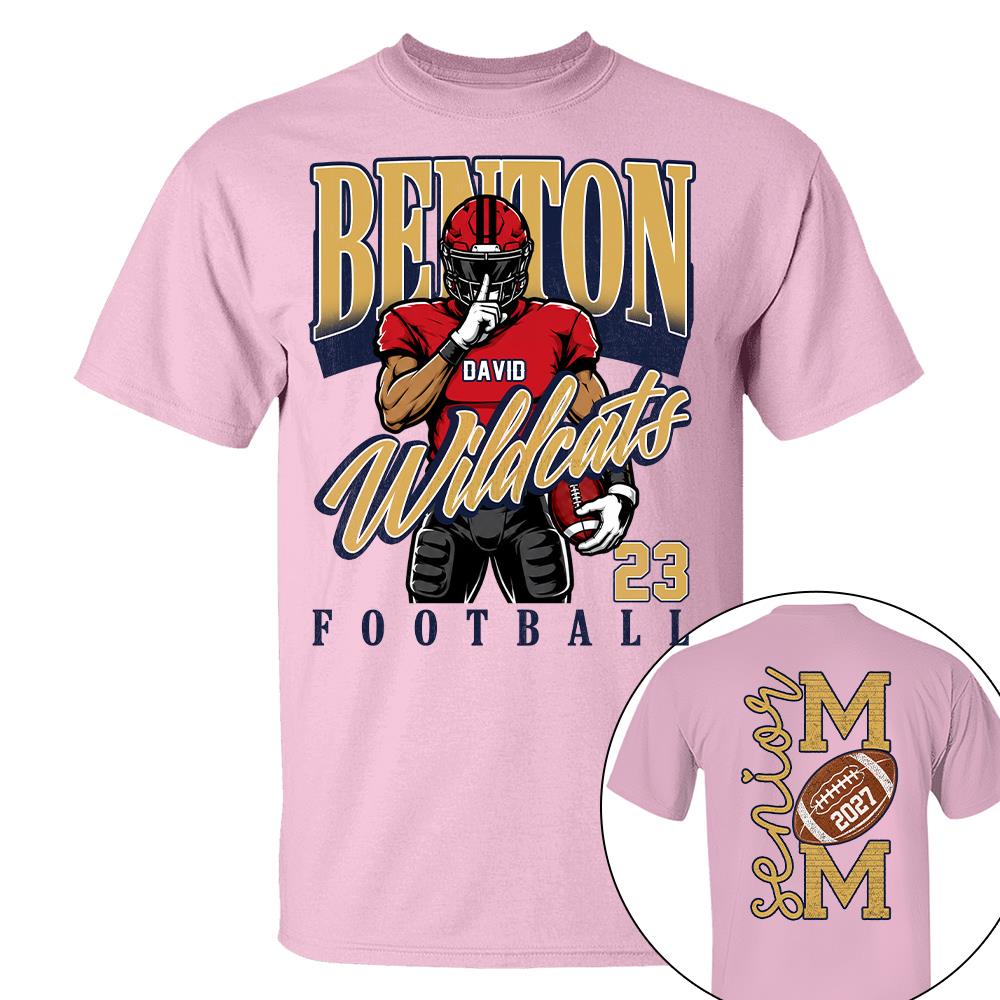 Custom Football Senior Mom 2027 Shirt, Senior Year Football Gift Idea L0411 Nh00