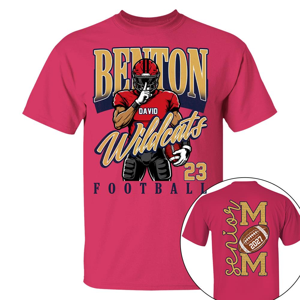 Custom Football Senior Mom 2027 Shirt, Senior Year Football Gift Idea L0411 Nh00