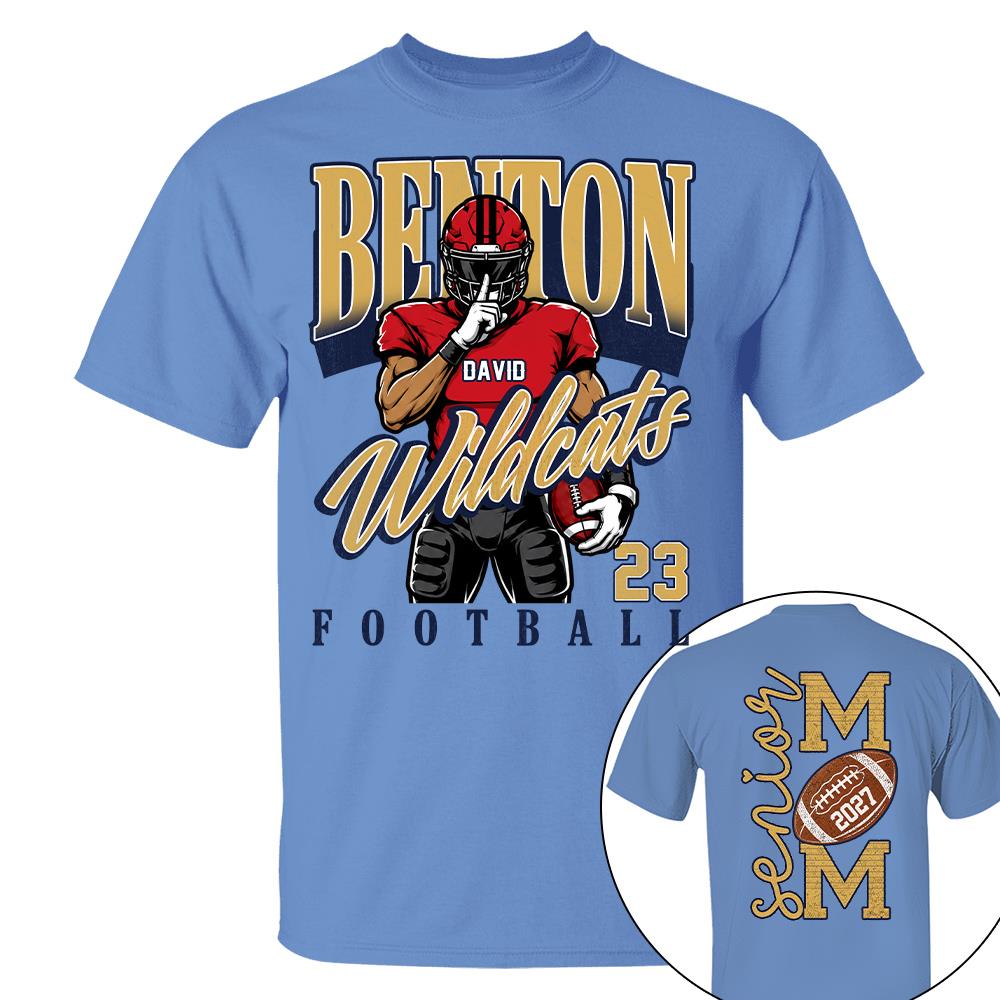Custom Football Senior Mom 2027 Shirt, Senior Year Football Gift Idea L0411 Nh00