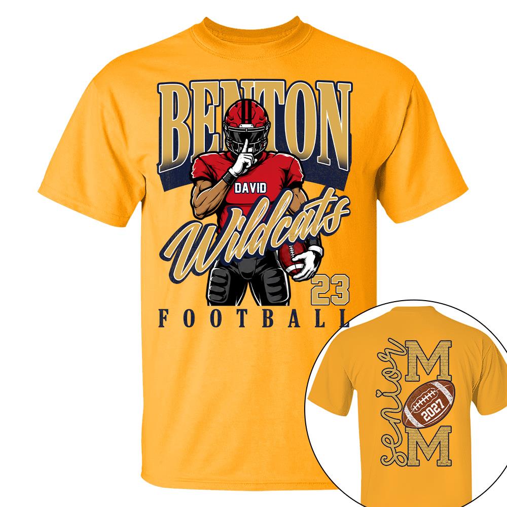 Custom Football Senior Mom 2027 Shirt, Senior Year Football Gift Idea L0411 Nh00