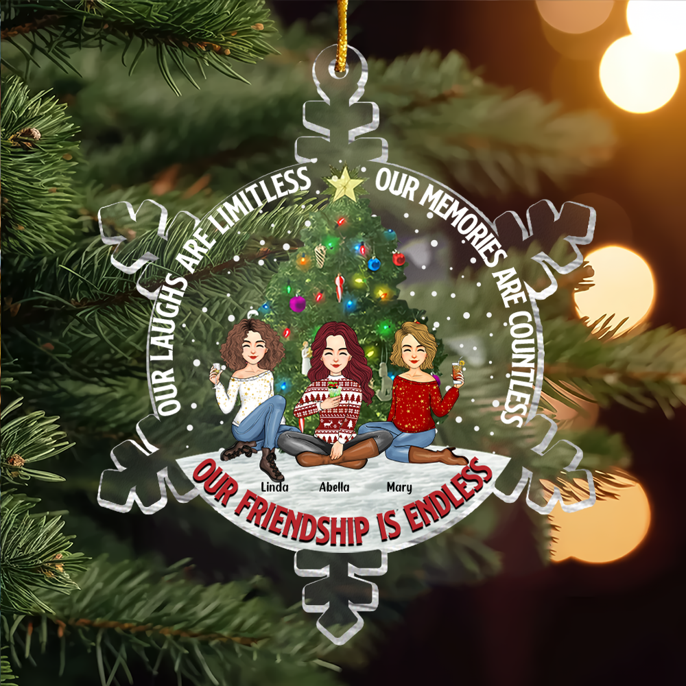 Snowflakes Our Friendship Is Endless Ornament - Personalized Acrylic Ornament