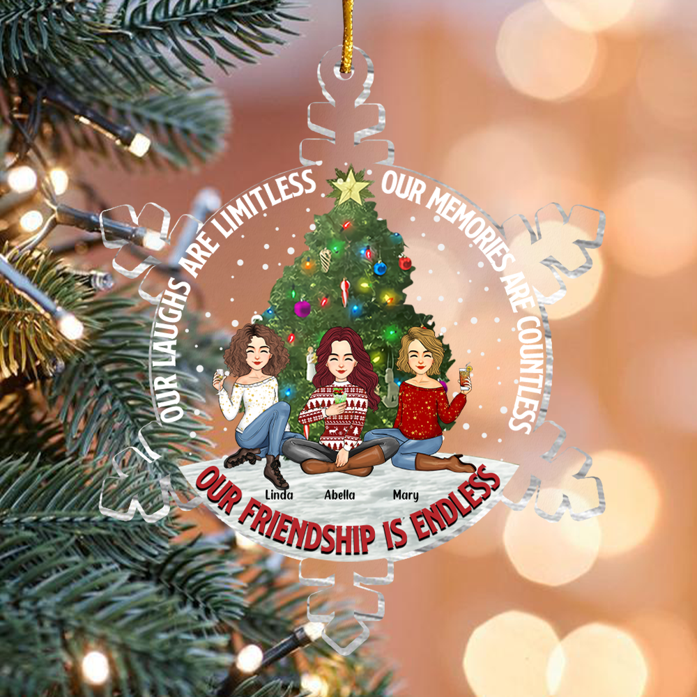 Snowflakes Our Friendship Is Endless Ornament - Personalized Acrylic Ornament