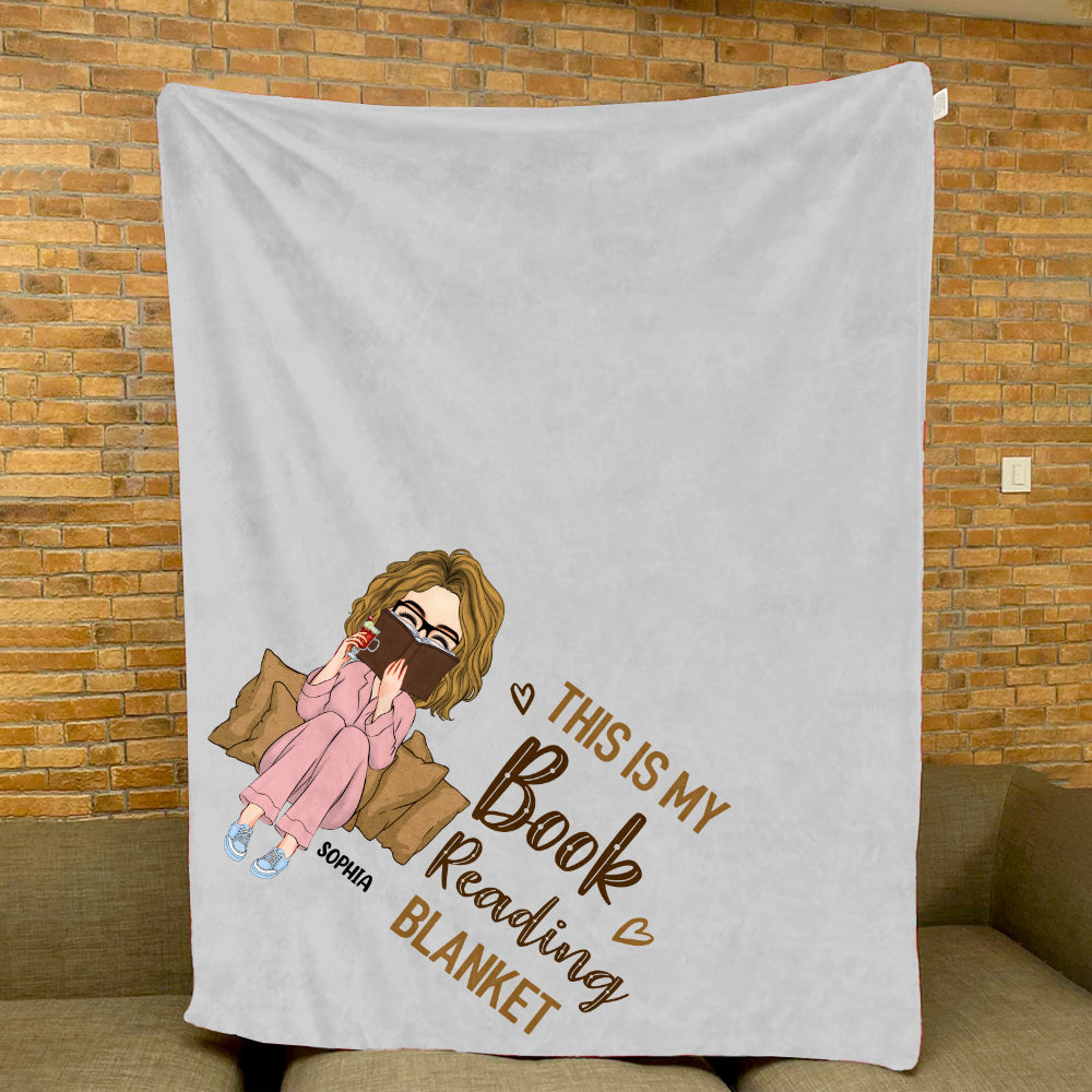 This Is My Book Reading Blanket - Personalized Blanket Tu20