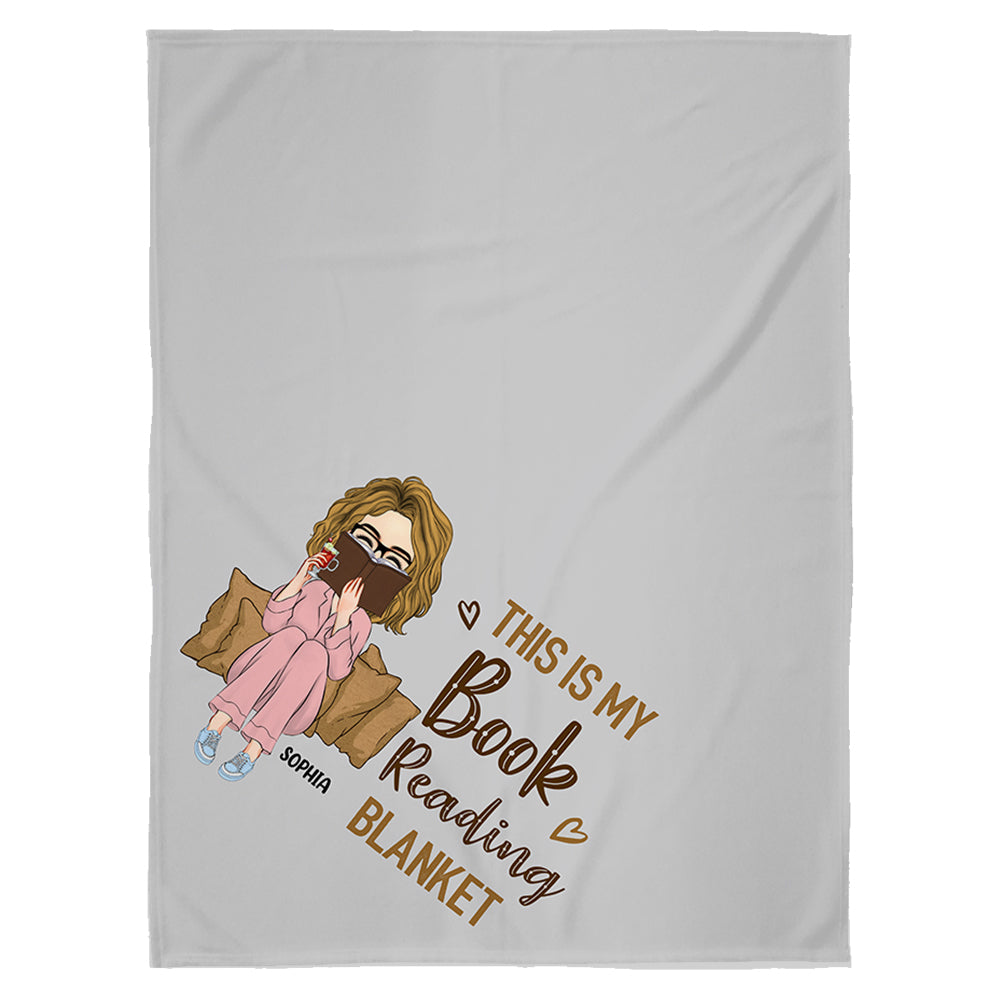 This Is My Book Reading Blanket - Personalized Blanket Tu20