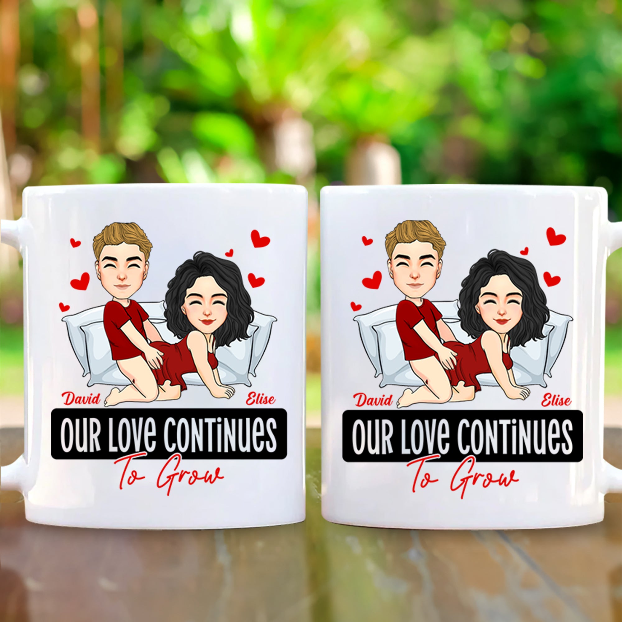 Our Love Continues To Grow - Personalized Mug - Anniversary Gifts For Couple Her, Him Tu20