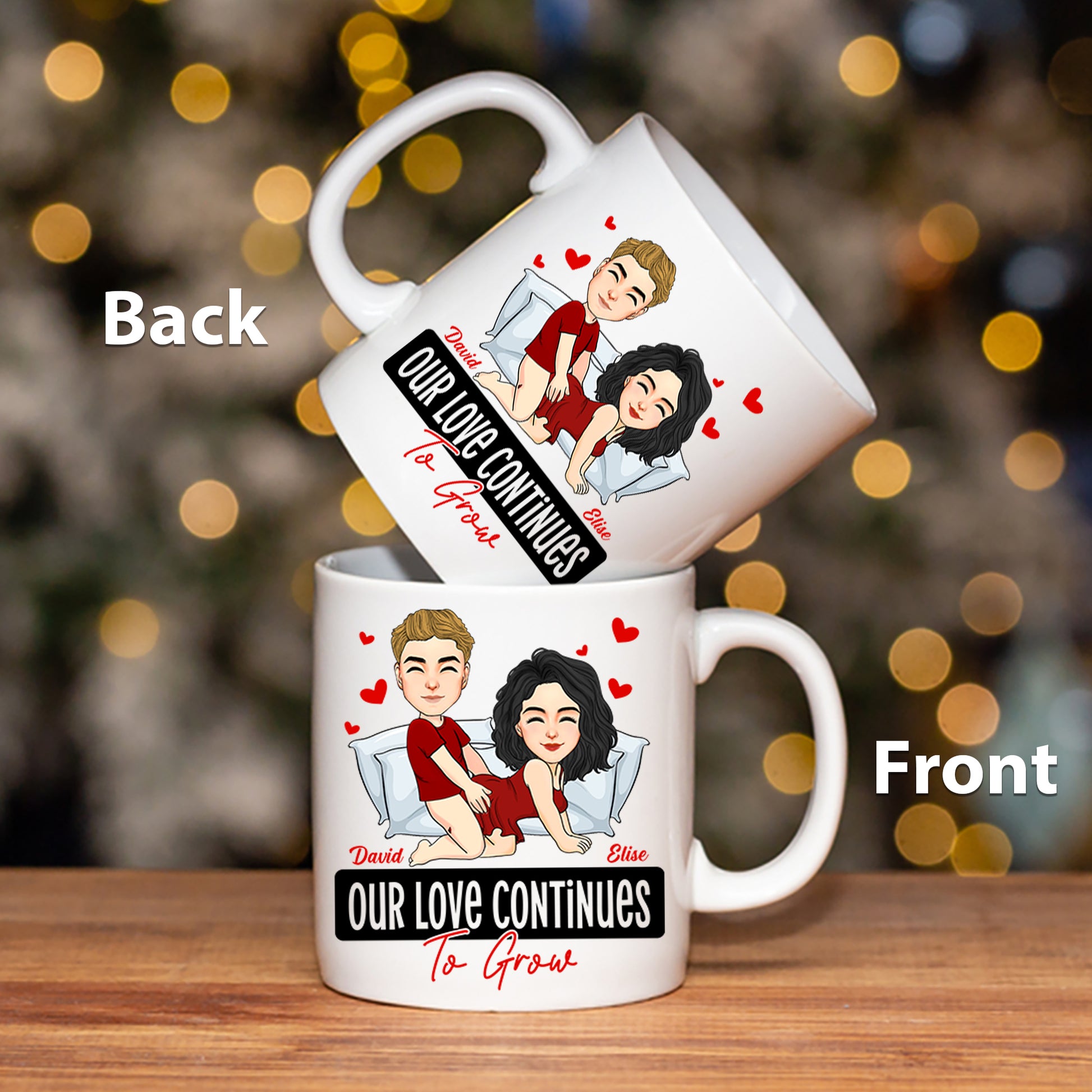 Our Love Continues To Grow - Personalized Mug - Anniversary Gifts For Couple Her, Him Tu20